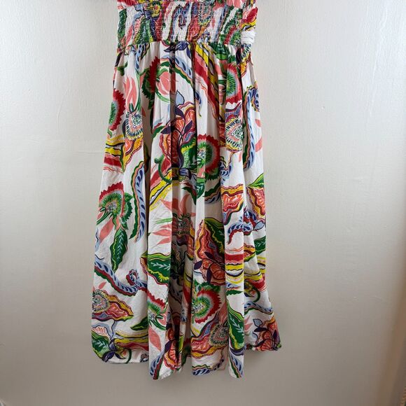 Anthropologie Katerina Button Front Dress Floral Puff Cream Motif Size S Floral - Picture 11 of 16